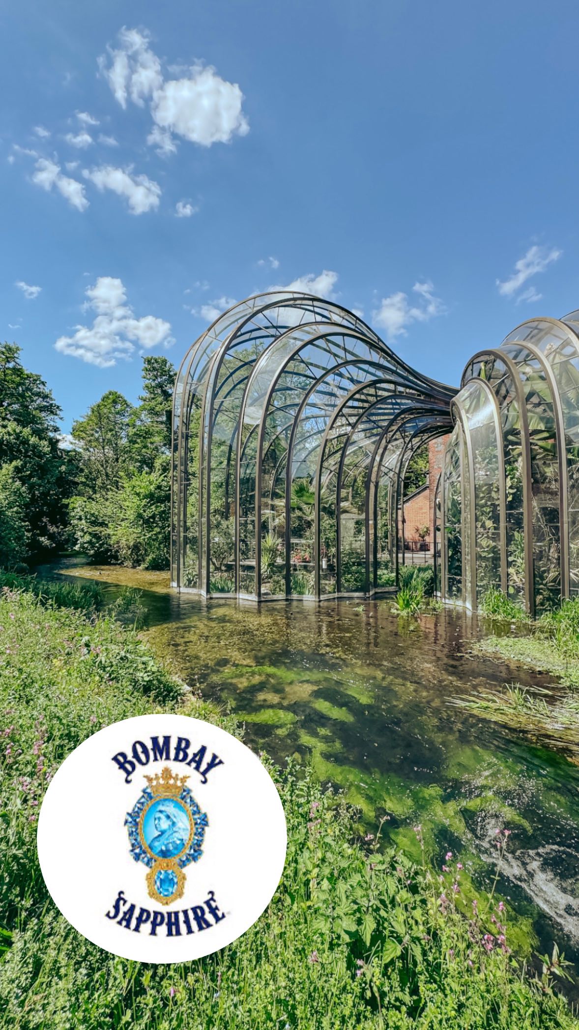 Instagram post by @miss_winchesteruk for Bombay Sapphire. Caption reads: A lovely afternoon exploring the @homeofbombay.....