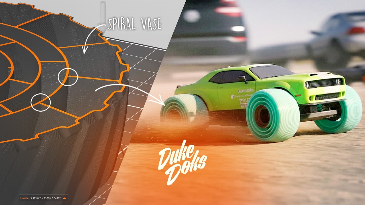 YouTube post by @DukeDoks for HOTO Tools. Caption reads: ⚱️ The VASE mode is amazing for tires + bodywork....