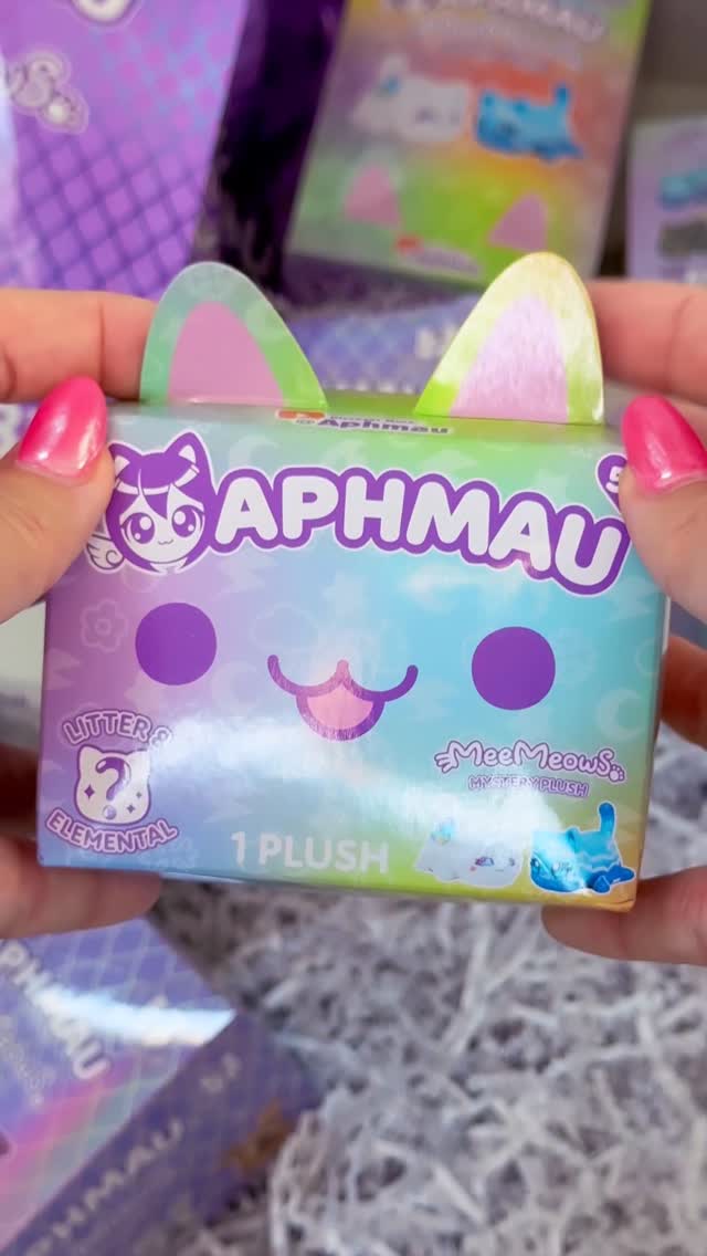 Instagram post by @vivizoneunboxed for Bonkers Toys. Caption reads: {AD} Opening the new Aphmau Elemental MeeMeow....
