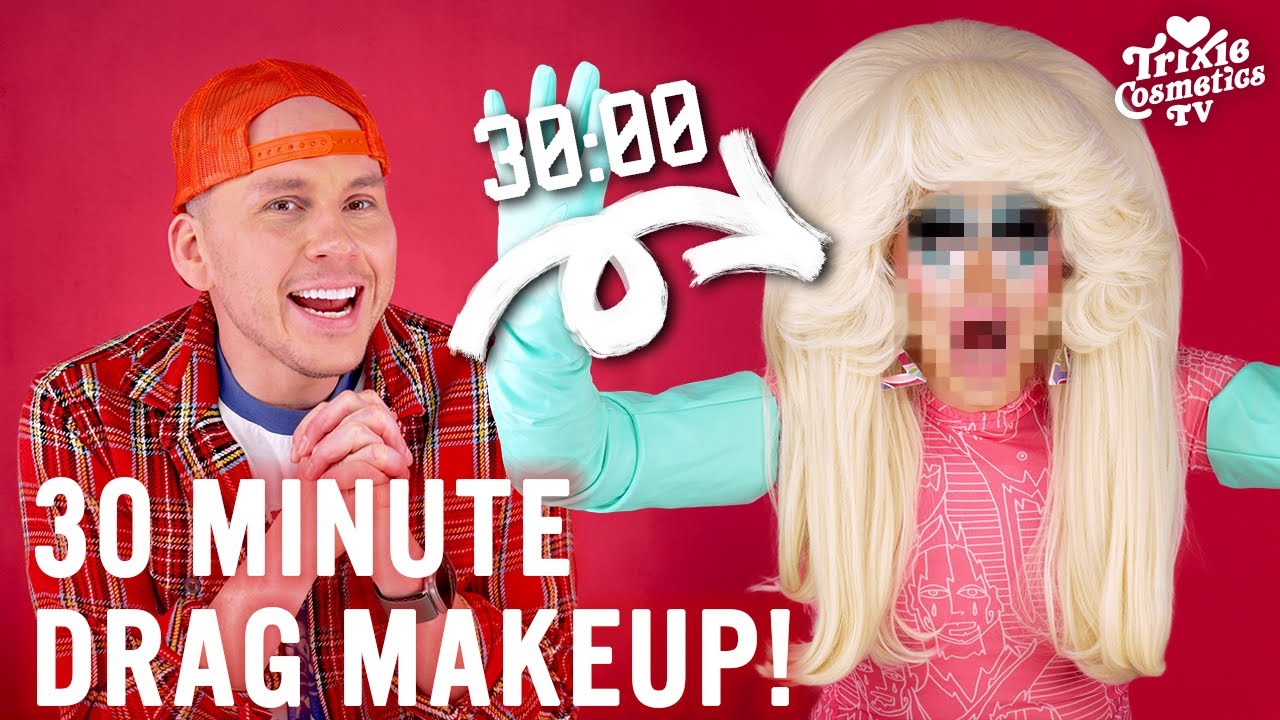 YouTube post by @trixie for BetterHelp. Caption reads: 30 Minute Makeup Challenge! | Full Trixie Makeup....
