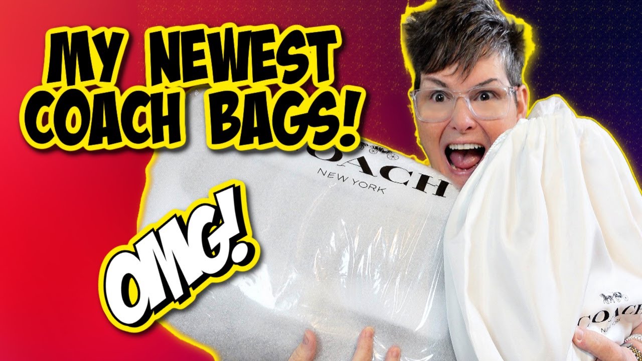 YouTube post by @WinnieBeeLV for biglots. Caption reads: 2 NEW Coach BAG REVEAL!!!.