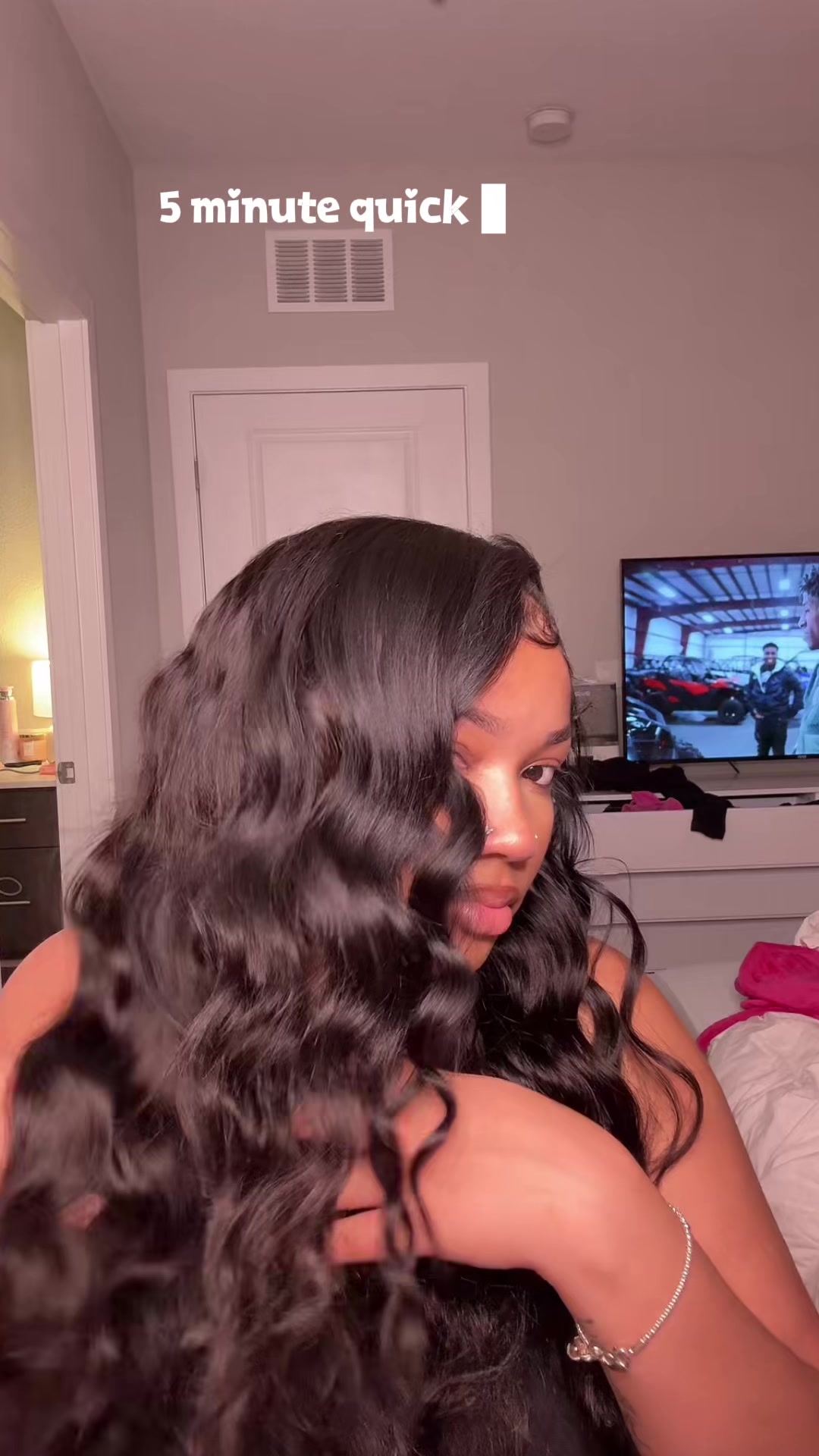 TikTok post by @nihyamonique for iseehair. Caption reads: i got sum teaaa👀☕️😍 @ISEEHAIR definitely ate....