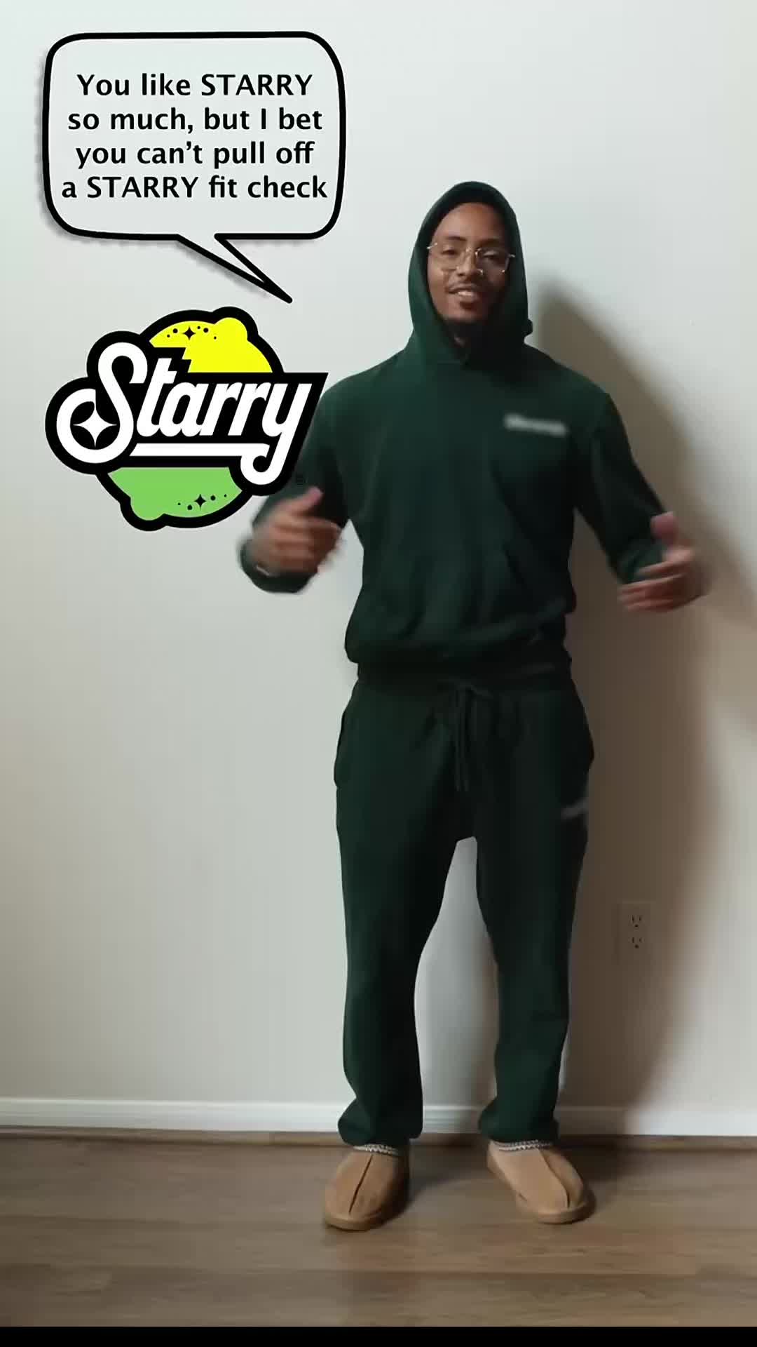TikTok post by @sl4ught3r for Starry. Caption reads: #StarryPartner When your fit is as fresh as your....