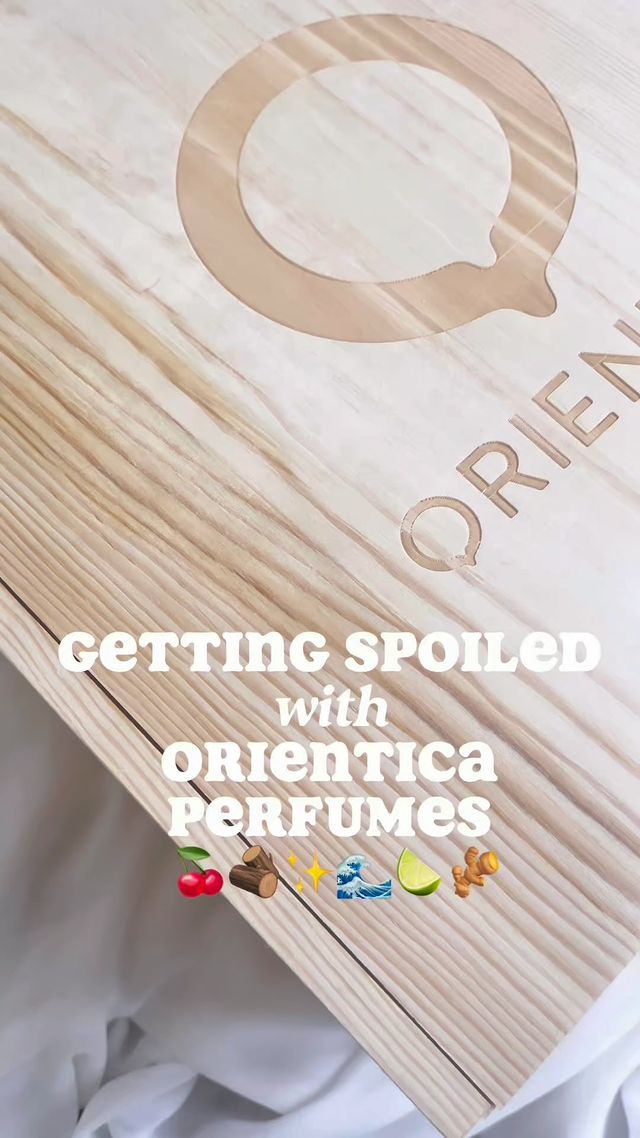 Instagram post by @scentedcloud18 for Orientica Perfumes. Caption reads: 𝐆𝐞𝐭𝐭𝐢𝐧𝐠 𝐬𝐩𝐨𝐢𝐥𝐞𝐝 𝐰𝐢𝐭𝐡....
