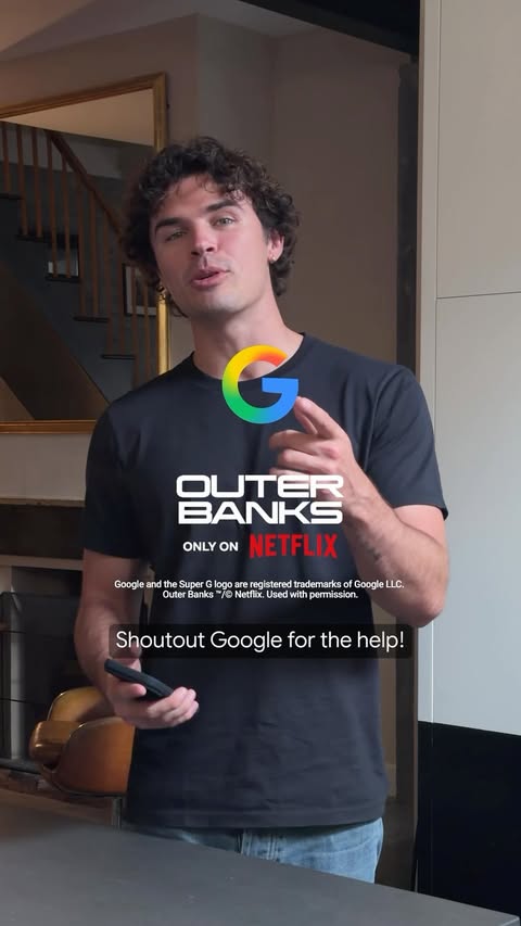 Instagram post by @nicolasvans for Google. Caption reads: #GooglePartner Check out the OBX fit I found [...].