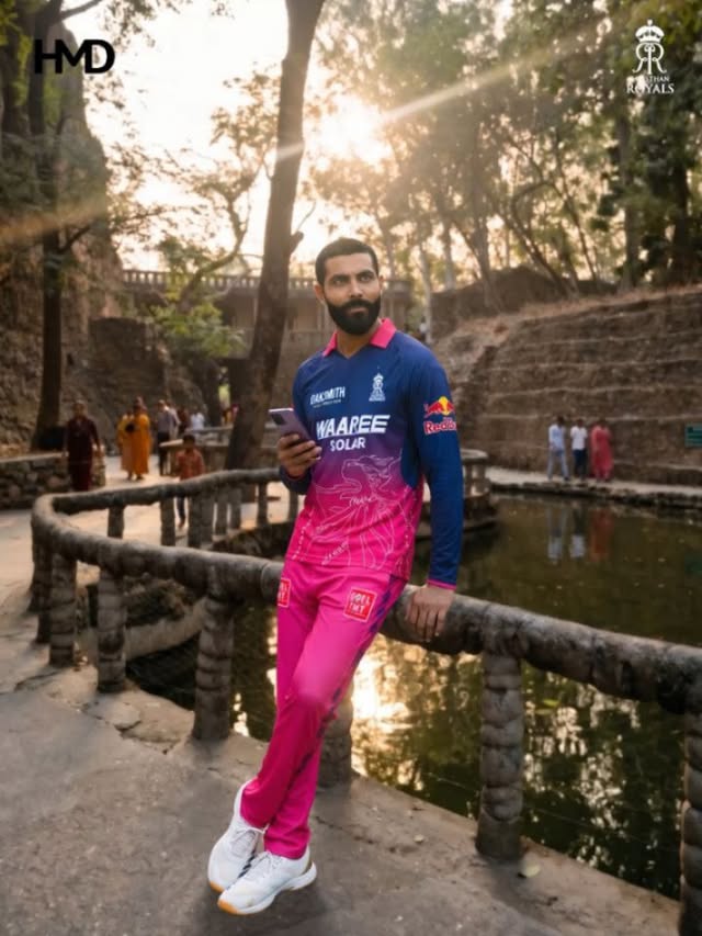 Instagram post by @rajasthanroyals for HMD. Caption reads: [...] back from Chandigarh with 2 points with HMD....