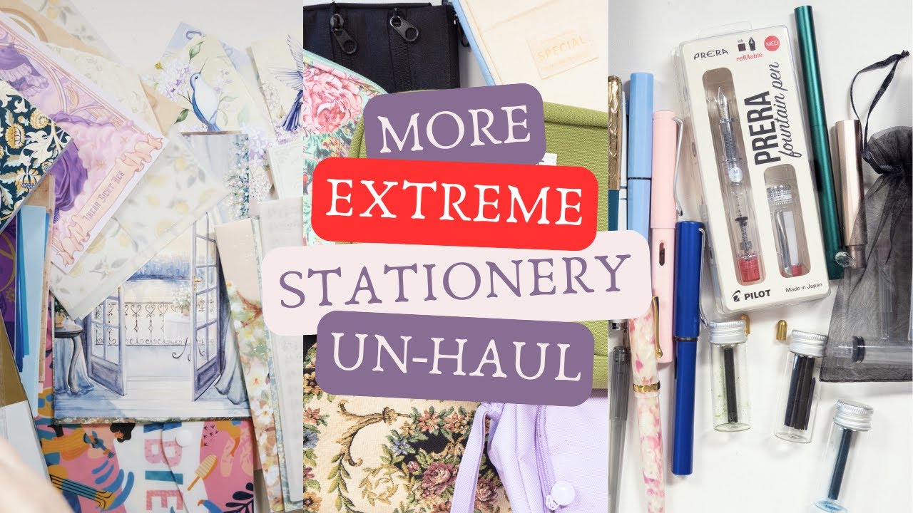 YouTube post by @ErinSmith for Toms Studio. Caption reads: Finally Decluttering My Stationery - Part 2: The....