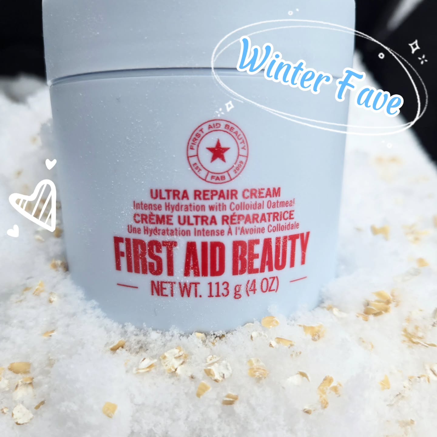 Instagram post by @madratter for First Aid Beauty. Caption reads: [Gifted] This @firstaidbeauty Ultra Repair Cream....