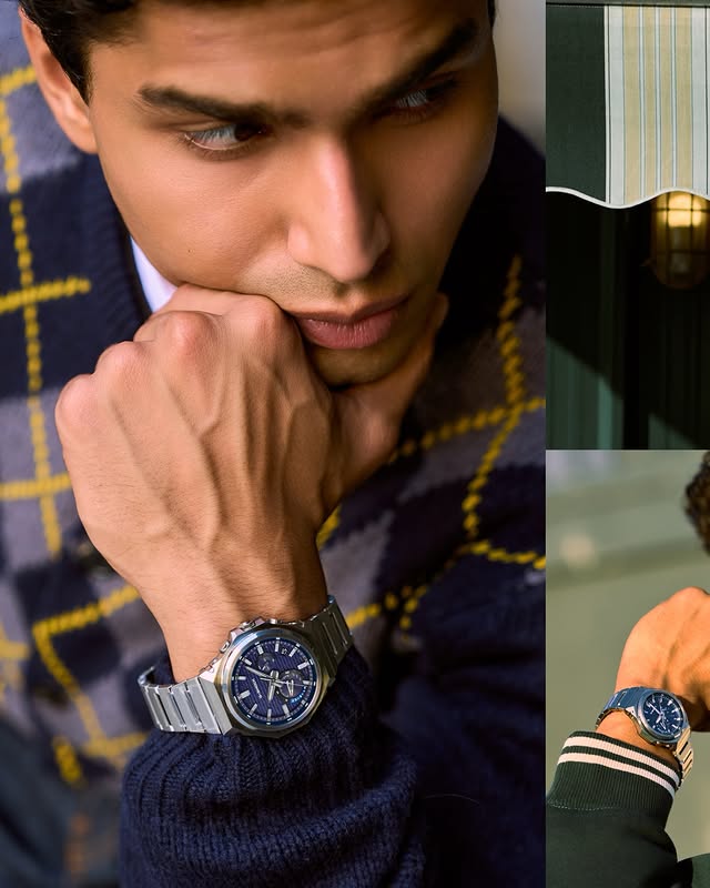 Instagram post by @himanshu_parnani for G-SHOCK. Caption reads: [...] or everyday style ⌚️: GST-B1000D-2A....