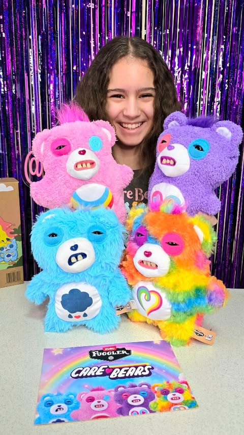 Instagram post by @tanjastoysreview for ZURU Toys. Caption reads: [AD] 🌈When Cute meets Creepy! the Fuggler x Care....