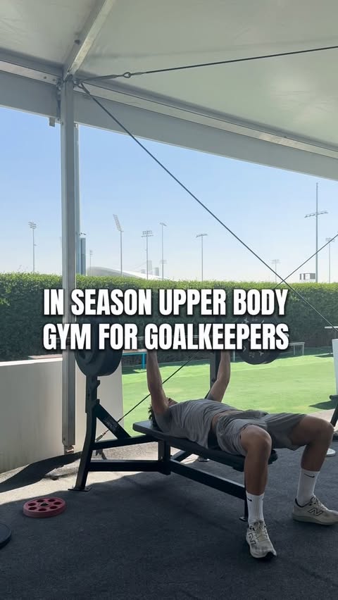 Instagram post by @goalkeeperperformance for The One Glove. Caption reads: [...] Body Gym Session for Goalkeepers 🧤@The One....