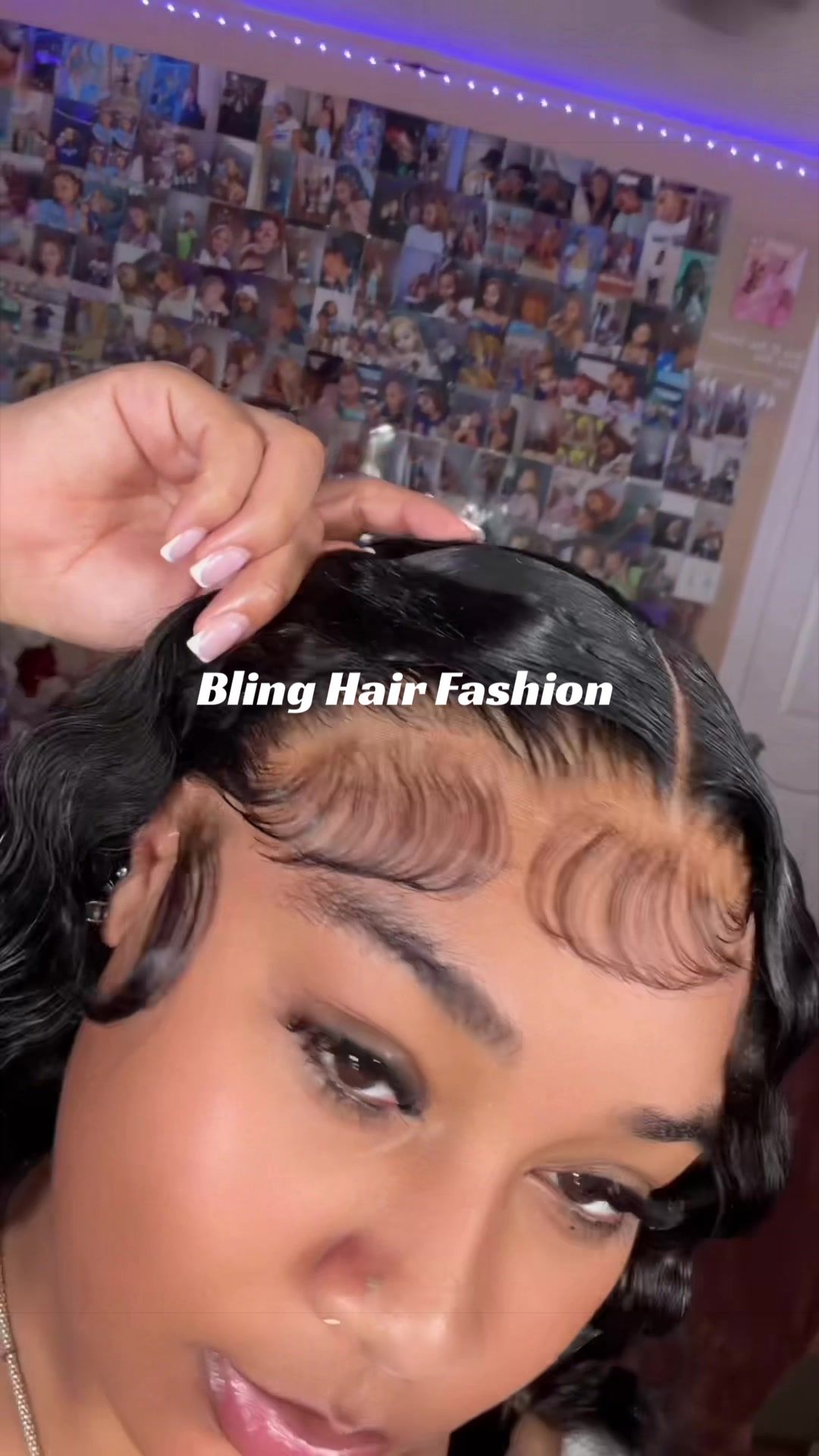 TikTok post by @simplyprettyy for Bling Hair. Caption reads: My first @Bling Hair Fashion wig, and i’m....