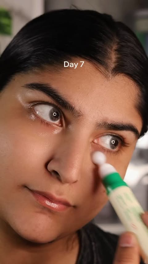 Instagram post by @deepika_jaskirat_ for Axis-y. Caption reads: [...] eye serum !! Vegan Collagen Eye Serum by....