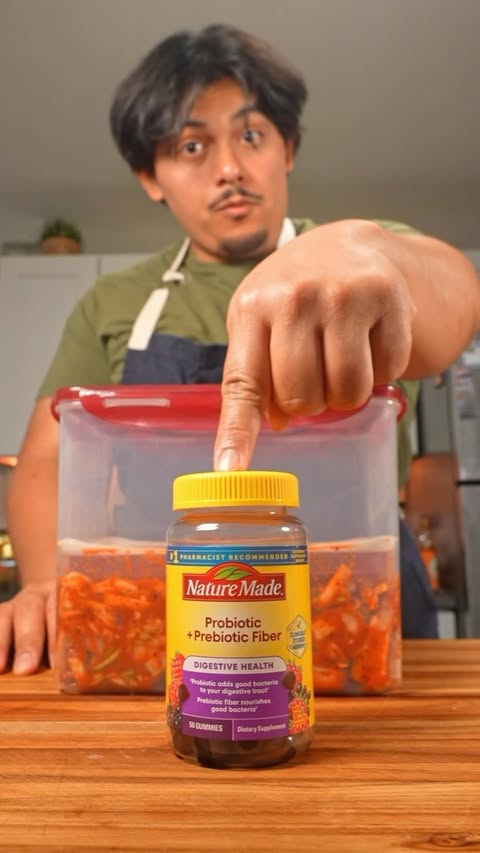 Instagram post by @jose.elcook for Nature Made. Caption reads: [...] a giant batch of kimchi from scratch.....