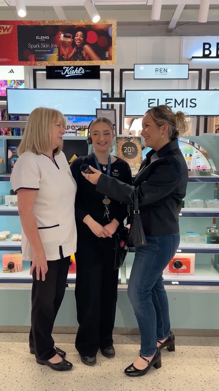 Instagram post by @rosegallagher for The Beauty Crop. Caption reads: Come beauty Christmas shopping with me to see....