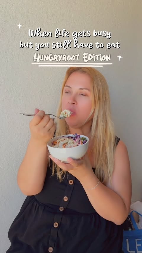 Instagram post by @mamaofkids_travels for Hungryroot. Caption reads: [...] planning harder. 😅 That’s why I love....