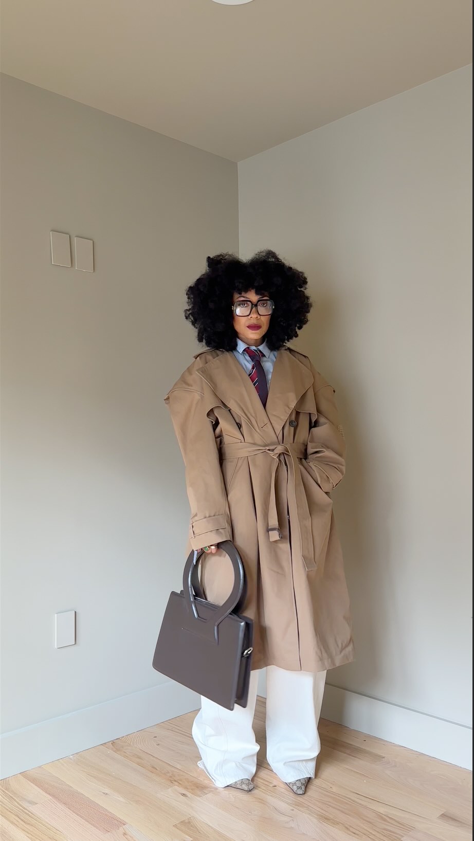 Instagram post by @thenotoriouskia for Sherwin-Williams. Caption reads: Call me Bobisha the Builder #ad Step one in....