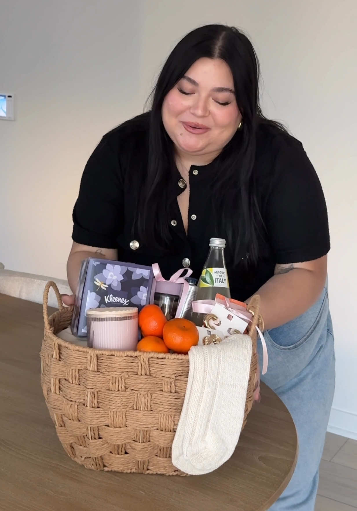 TikTok post by @all.things.jas for Kleenex. Caption reads: #ad @Kleenex®️ Brand is helping me keep my....