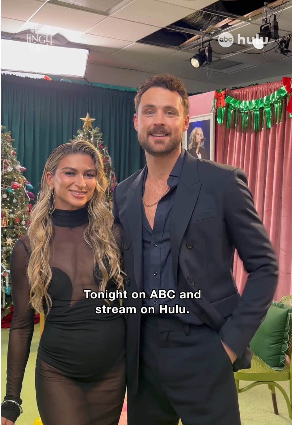 TikTok post by @officialdwts for iHeartRadio. Caption reads: [...] at 8/7c! Stream next day on Hulu ❄️....