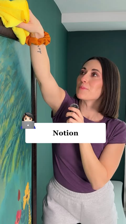 Instagram post by @alexonabudget for Notion. Caption reads: [...] whiteboards. Now everything lives in....