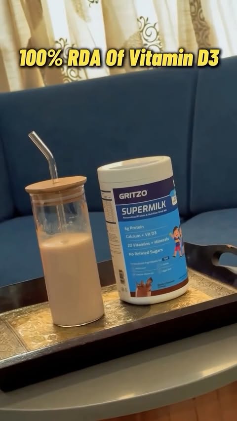 Instagram post by @0203reyansh_panchani for GRITZO. Caption reads: [...] and regular meals aren’t always enough.....