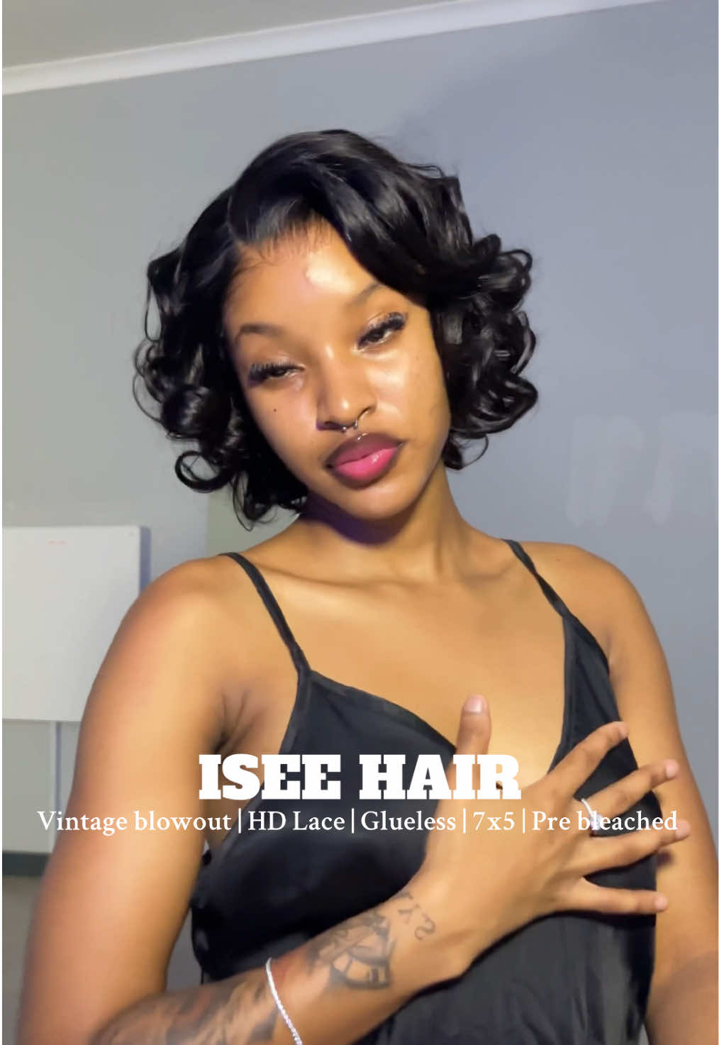 TikTok post by @tlotli.underscore for iseehair. Caption reads: 90s beauty with @ISEEHAIR the link is in my....