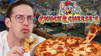 YouTube post by @tryguys for HEATONIST. Caption reads: Keith Eats Everything At Chuck E. Cheese.