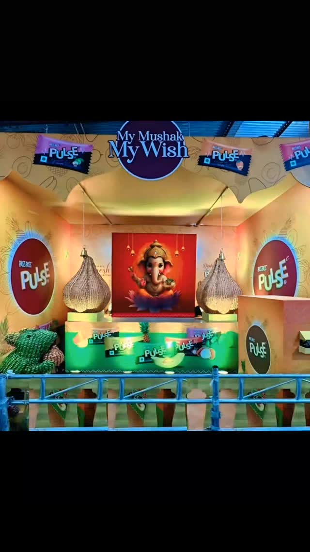 Instagram post by @anujarya3636 for Pulse. Caption reads: #PulseGaneshMahotsav Ganpati bappa morya Pulse....