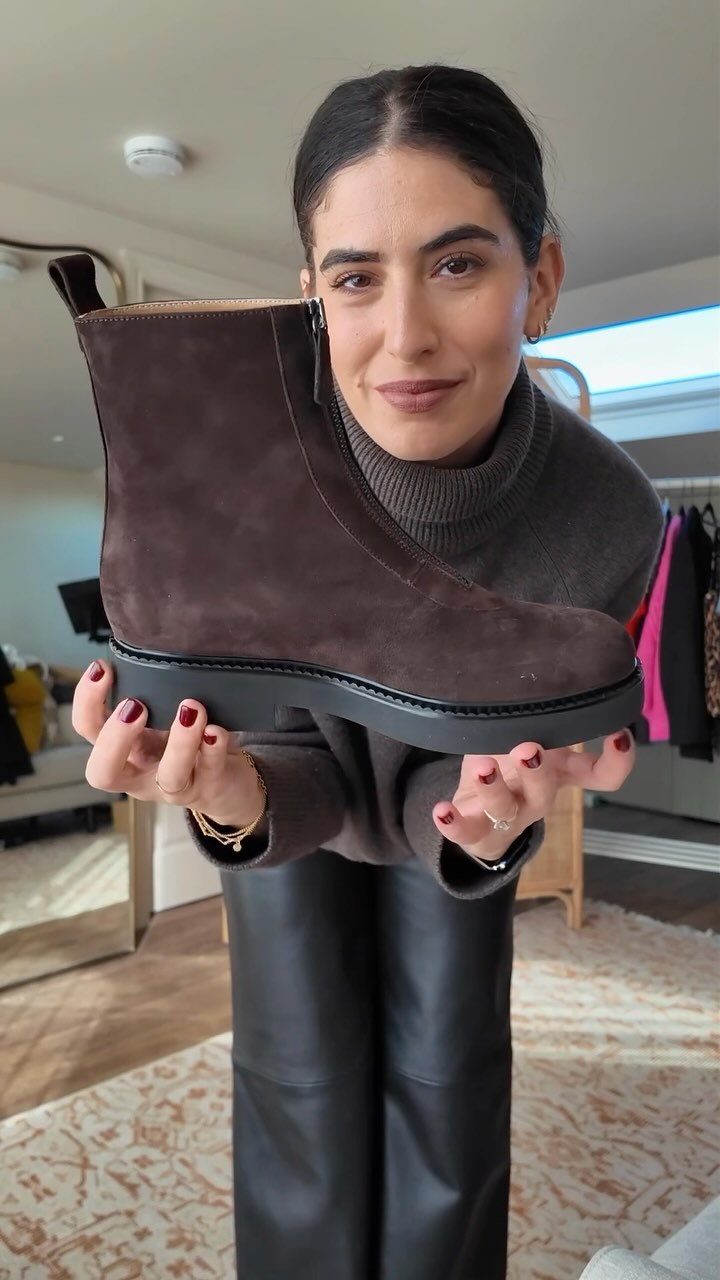 Instagram post by @lilypebbles for Russell & Bromley. Caption reads: These @russellandbromley boots had their first....