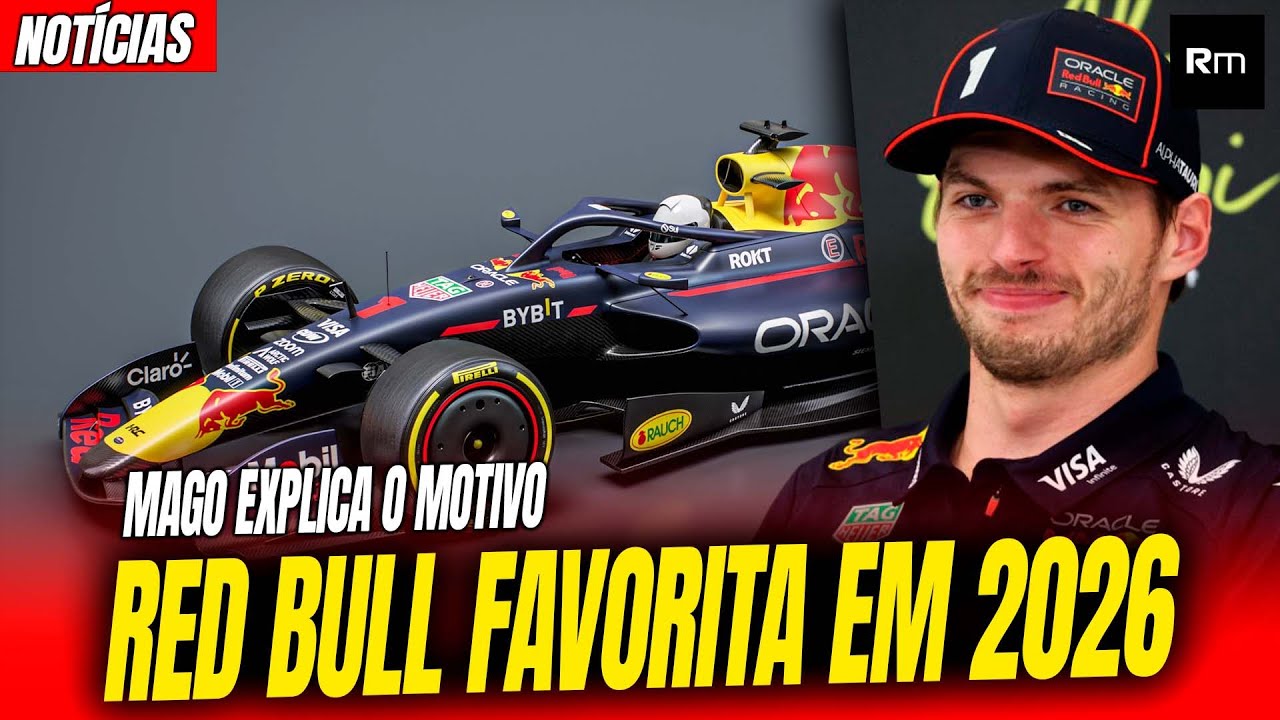 YouTube post by @RessacaMotor for Instant Gaming. Caption reads: Red Bull "Favorite" in 2026 / Vettel Advised....