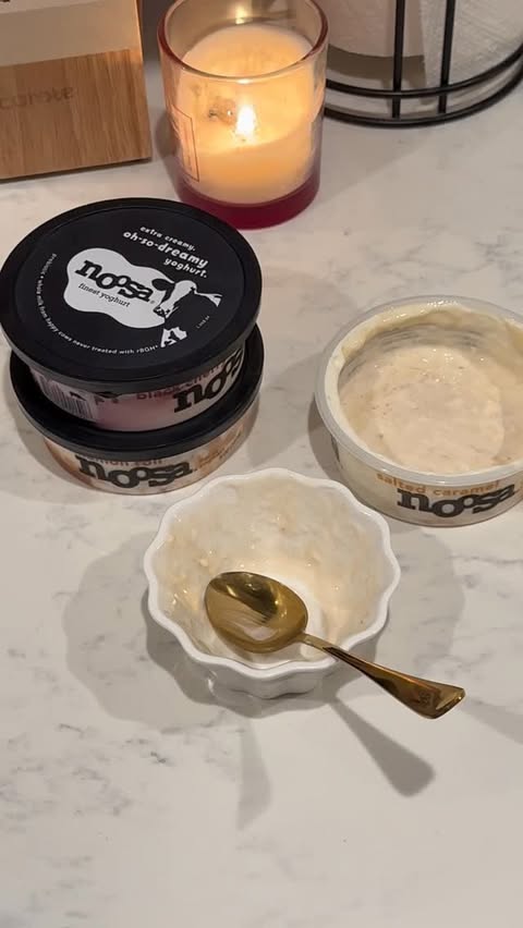 Instagram post by @jordanloufas for noosa yoghurt. Caption reads: [...] the winter a little bit cozier with....