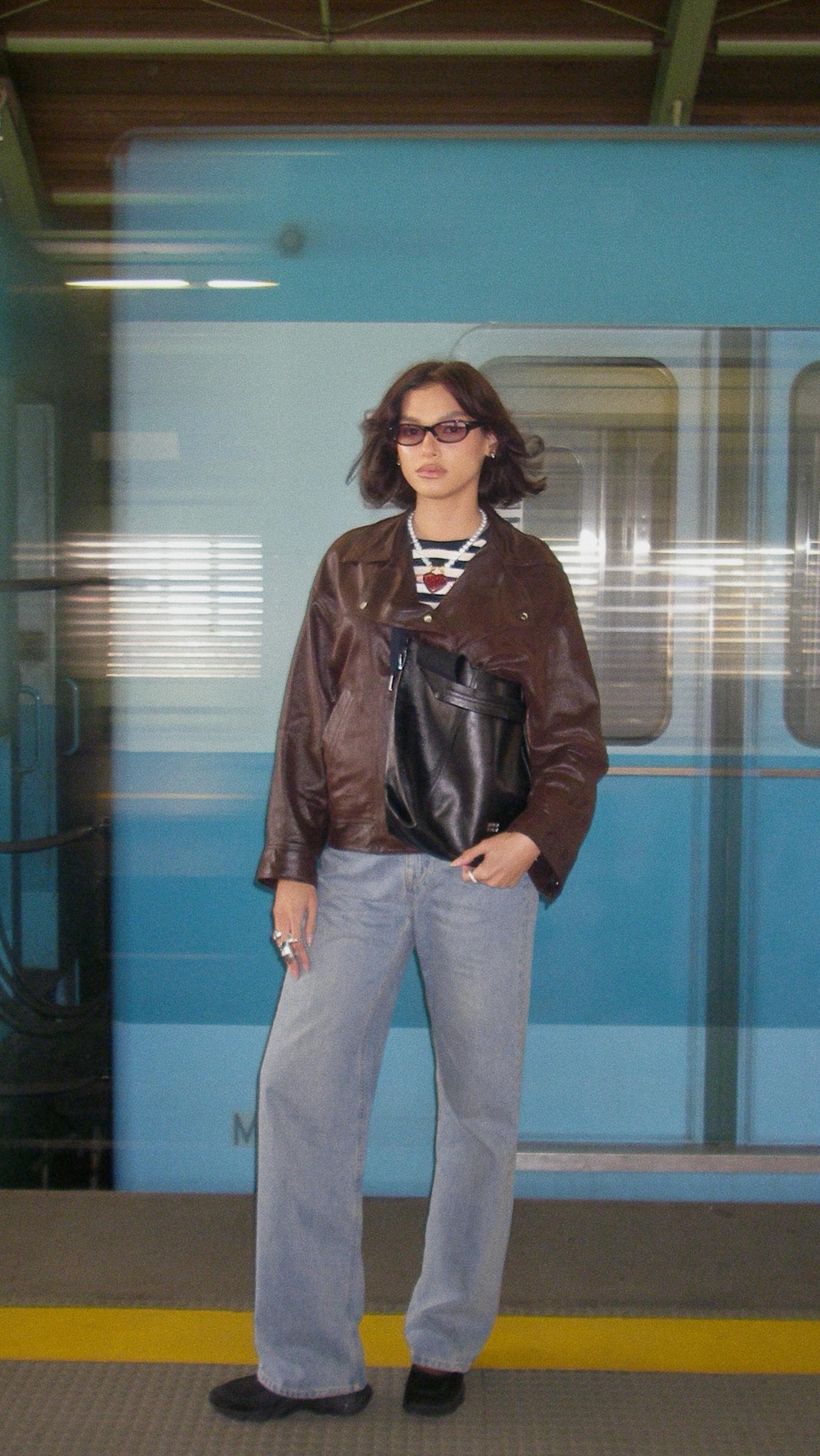 Instagram post by @heleniamelan for BIMBA Y LOLA. Caption reads: The endless subway @bimbaylola.