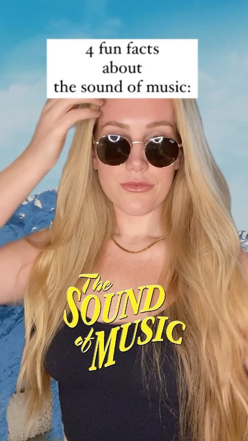 Instagram post by @thebackstageblonde for Rodgers & Hammerstein. Caption reads: i’m so excited to team up with....