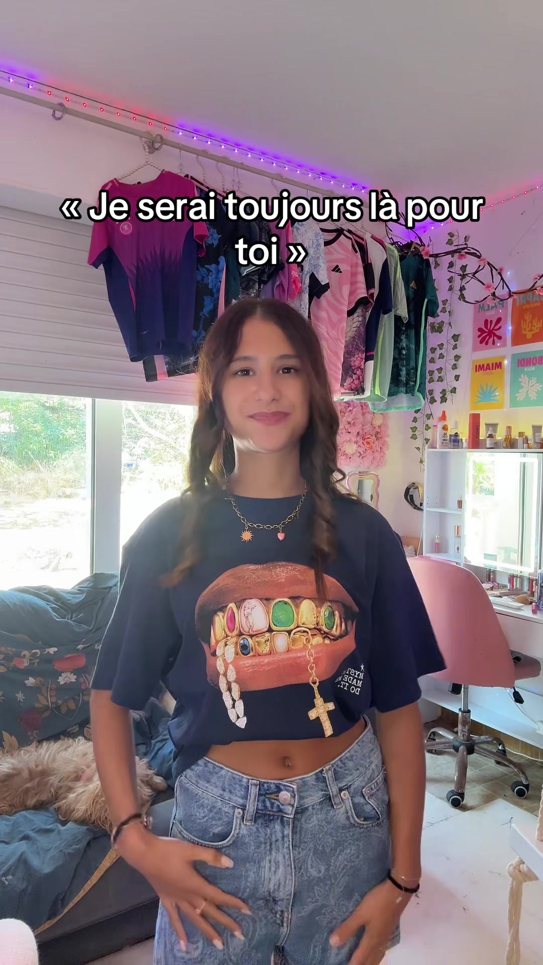 TikTok post by @lilirose_officiel for Mystic Store. Caption reads: T shirt @MYSTIC ★ #prt #liliroseofficiel.