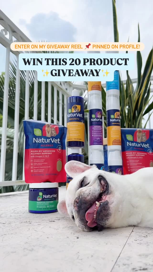 Instagram post by @mallowfrenchie for NaturVet. Caption reads: [...] spend on the best #PetSupplements by....