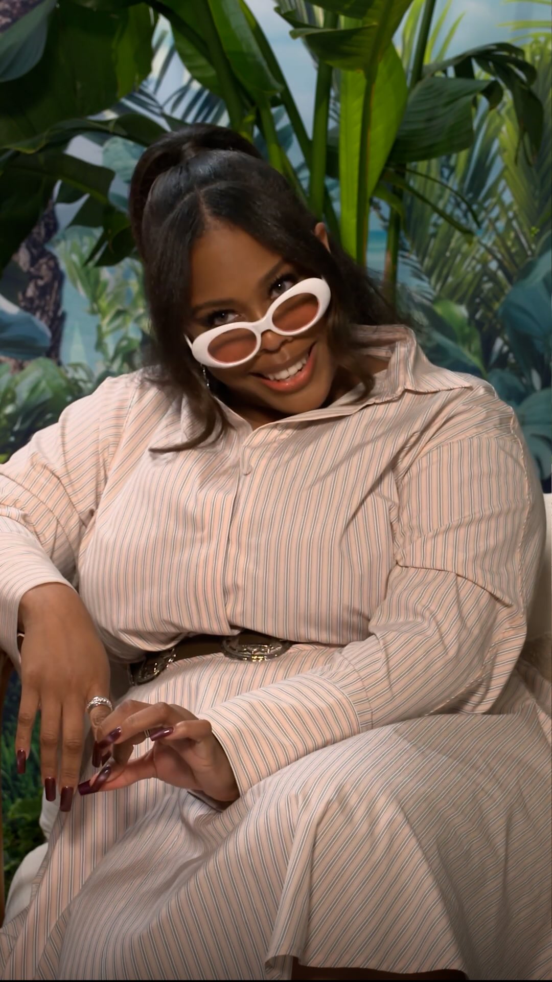 Instagram post by @amberchardae for Apple TV. Caption reads: A little Palm Beach shade, courtesy of John....