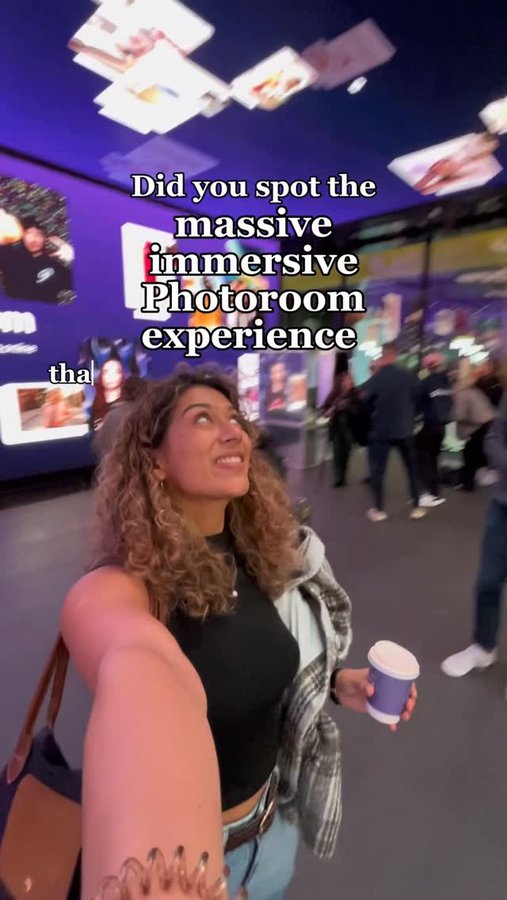 Instagram post by @sannylondon for Photoroom. Caption reads: AD Photoroom came to London to show just how easy....