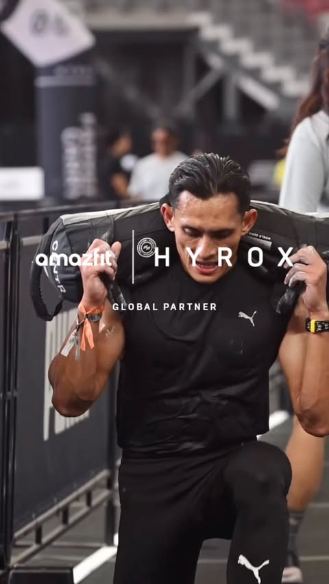 Instagram post by @amazfitmalaysia for HYROX. Caption reads: [...] Smart Wearables Partner for AirAsia HYROX....