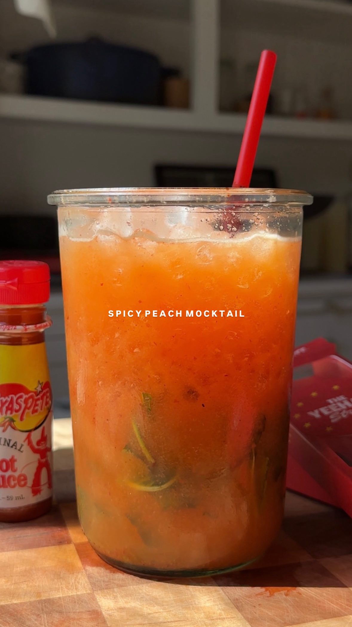 Instagram post by @olivianoceda for Texas Pete. Caption reads: [...] be the best drink i make all summer.....