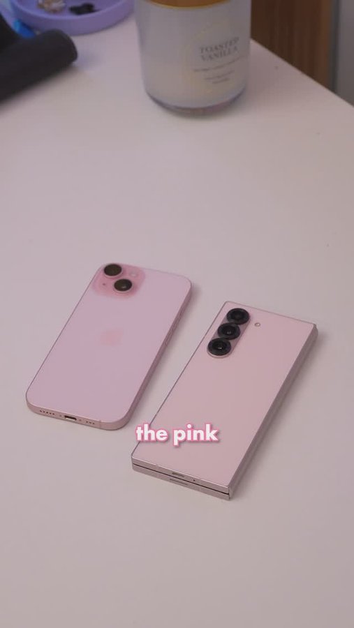 Instagram post by @peachietech for XSET. Caption reads: I’m obsessed with this pink 🥺 The Fold6 just....