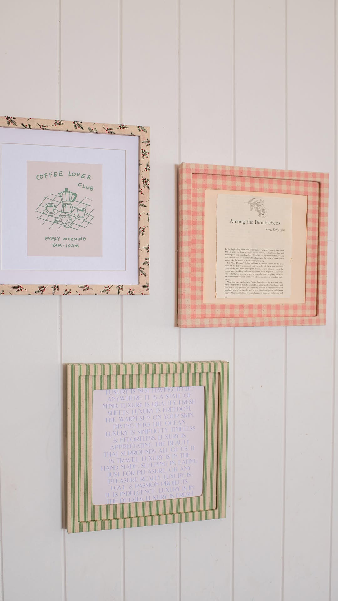 Instagram post by @genevavanderzeil for Fiskars. Caption reads: Making fabric covered frames! This is the cutest....