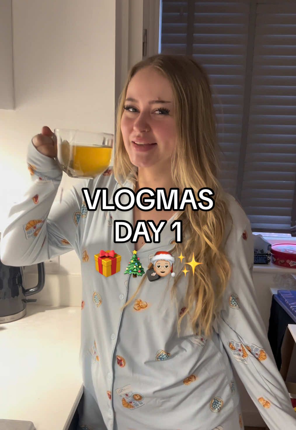 TikTok post by @nikola_5amgirly for Nature Spell. Caption reads: Eekkk so excited 🥰 Happy Vlogmas Day 1 🎄🥂....