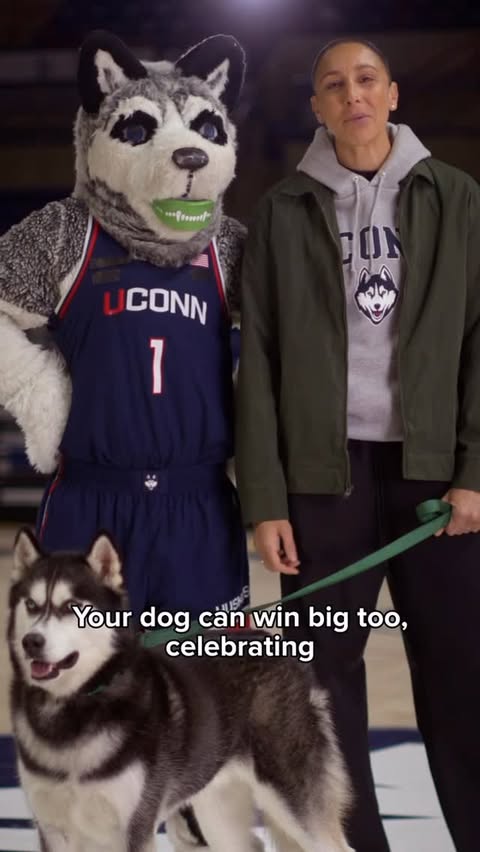 Instagram post by @dianataurasi for GREENIES. Caption reads: [...] 🏀🐾 This year, I’m teaming up with....