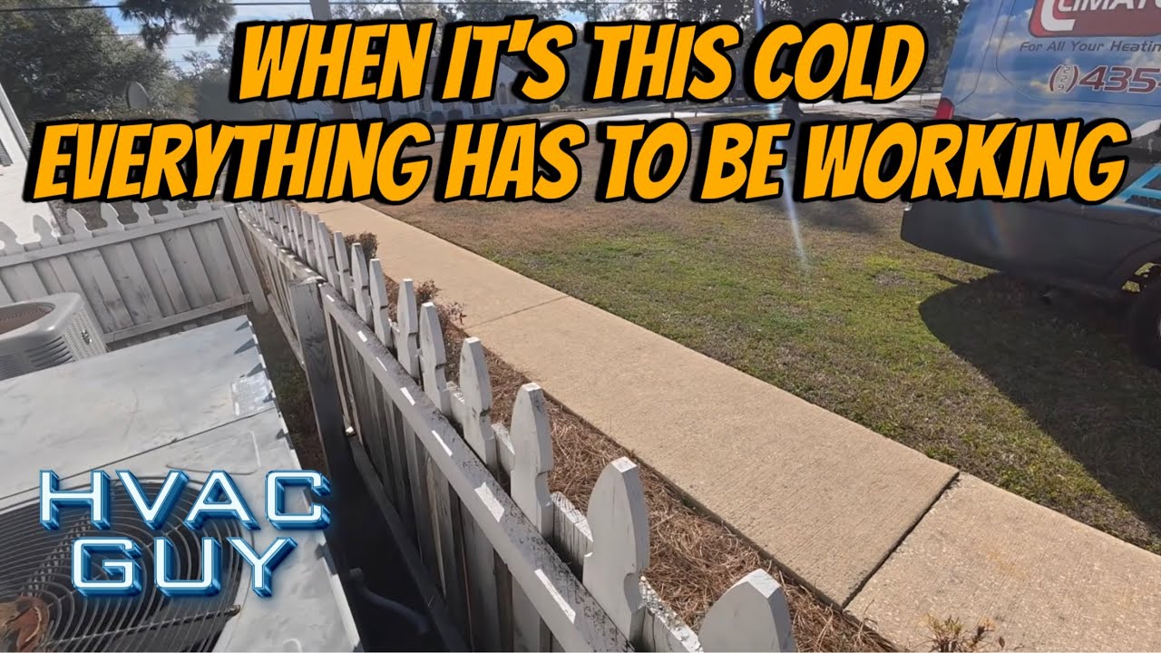 YouTube post by @HVACGUY for Milwaukee Tool. Caption reads: Heat Pump Not keeping Up During Cold Weather!.