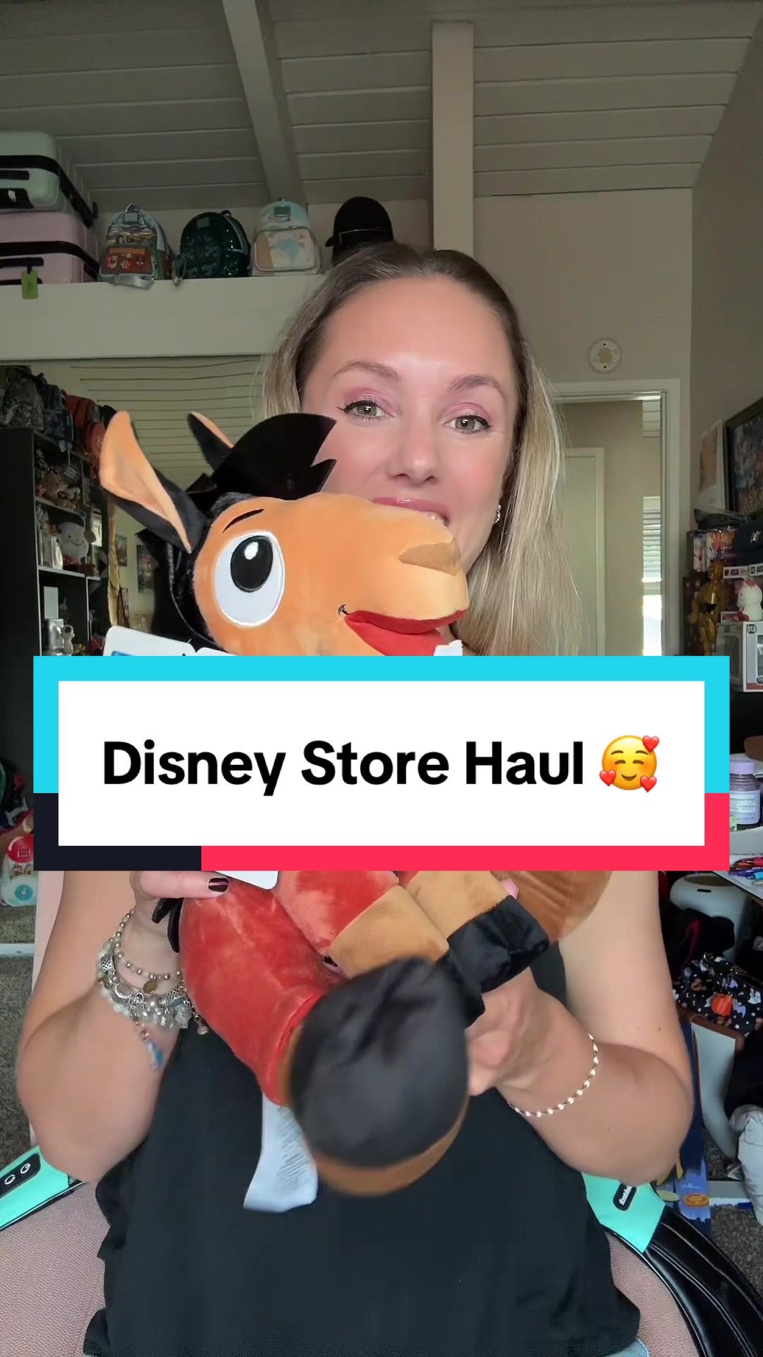 TikTok post by @themagicalmillennial_ for Disney Store. Caption reads: BEWARE THE GROOVE 😁🦙 Disney store got me yall....