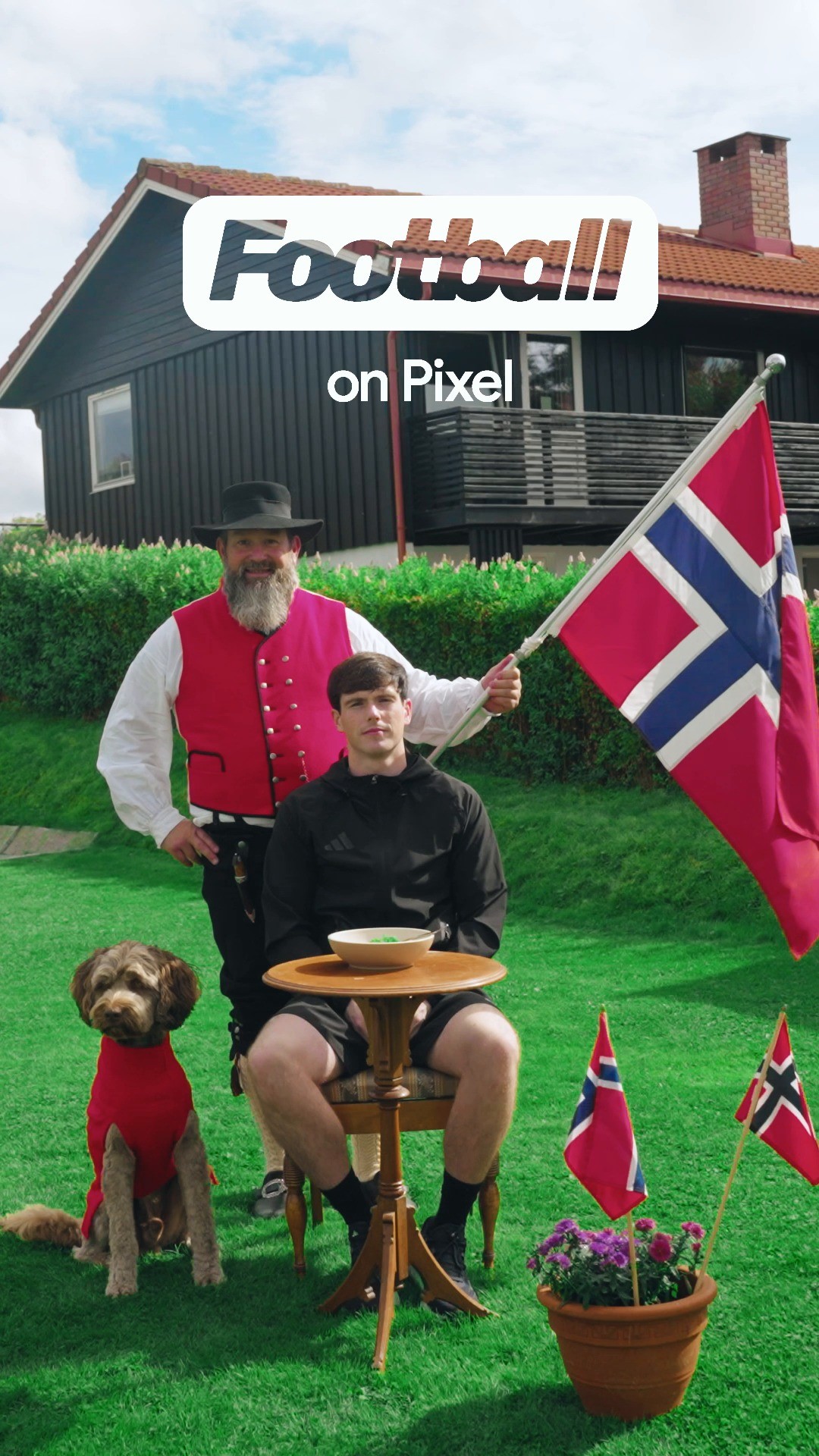 Instagram post by @tomrogan8 for Google Pixel. Caption reads: They say there’s nowhere more Scouse than Anfield....