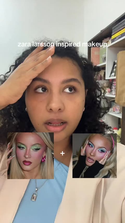 Instagram post by @svndusmakeup for MADE BY MITCHELL. Caption reads: ib @sophiasinot x @zaralarsson....