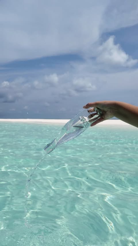 Instagram post by @expeditioustraveler for Visit Maldives. Caption reads: Maldives proving once again… this color is real 🤩....