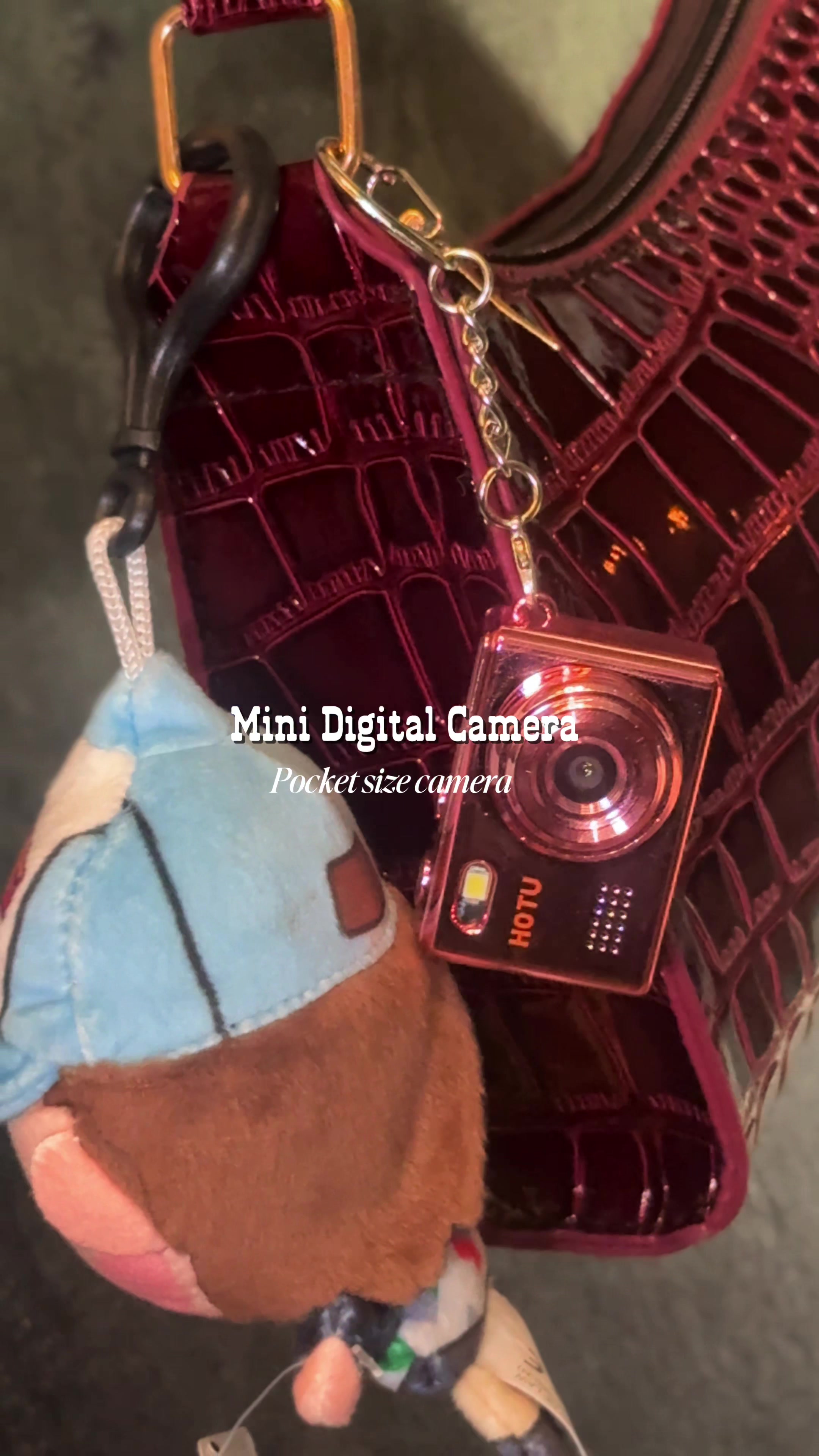 TikTok post by @rebeccaa_herreraa for Fitpolo. Caption reads: Mini Digital Camera 📸 #digicam #minicamera....