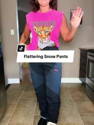 TikTok post by @dawndoolz for YSENTO. Caption reads: These snow pants by @YSENTO are waterproof, fleece....